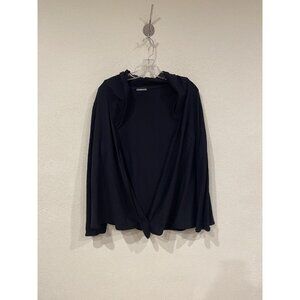 Anatomie Cardigan Womens Size Medium Black Open Front Lightweight Travel